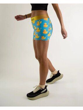 Chicknlegs Women's Compression shorts Rubber Ducky Size L NEW WITH TAGS!